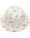 FlapJackKids Baby Reversible Summer Hat Anti-UV UPF 50+ Zoo Sunhats