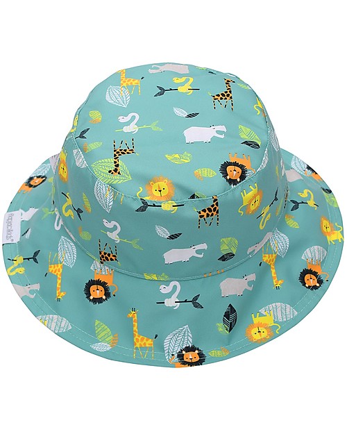 FlapJackKids Baby Reversible Summer Hat Anti-UV UPF 50+ Zoo Sunhats