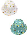 FlapJackKids Baby Reversible Summer Hat Anti-UV UPF 50+ Zoo Sunhats