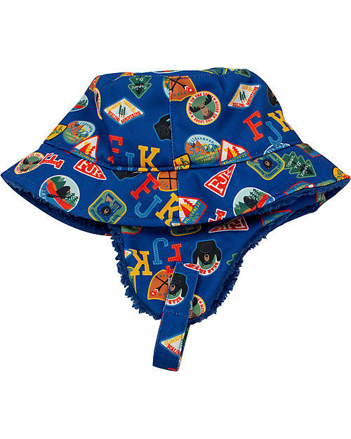 FlapJackKids Bucket Winter Hat - Patches - Soft Sherpa Lining Winter Hats