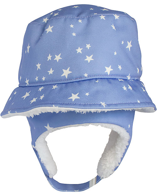 FlapJackKids Bucket Winter Hat - Stars - Soft Sherpa Lining Winter Hats