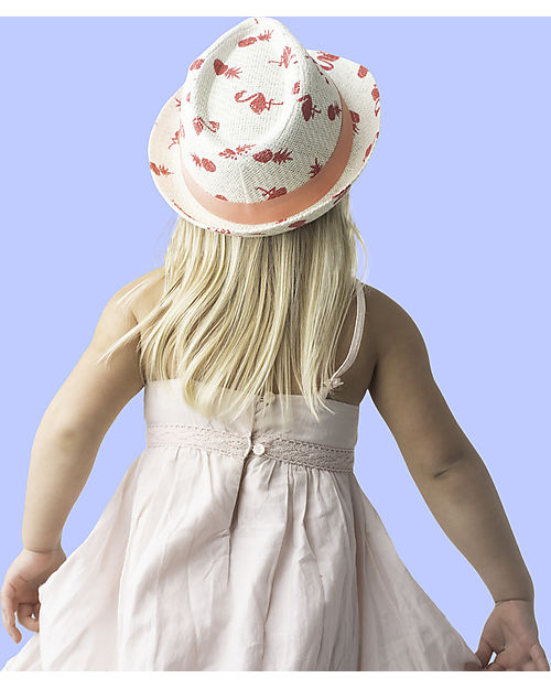 FlapJackKids Fedora Hat - Flamingo/Pineapple Sunhats