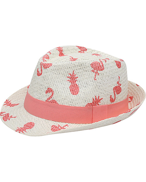 FlapJackKids Fedora Hat - Flamingo/Pineapple Sunhats
