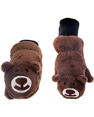 FlapJackKids Fleece Puppet Mittens Bear, 2-6 years null