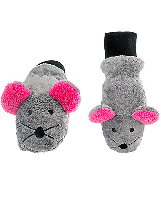 FlapJackKids Fleece Puppet Mittens Funny Mouse, 2-6 years Gloves