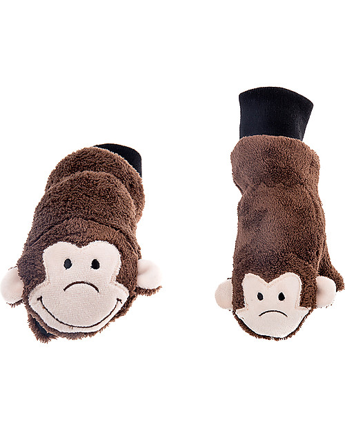 FlapJackKids Fleece Puppet Mittens Monkey, 2-6 years Gloves