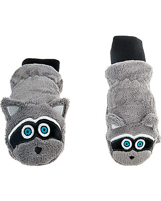 FlapJackKids Fleece Puppet Mittens Raccoon, 2-6 years null