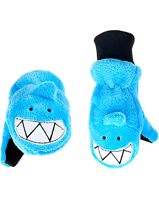FlapJackKids Fleece Puppet Mittens Shark, 2-6 years null