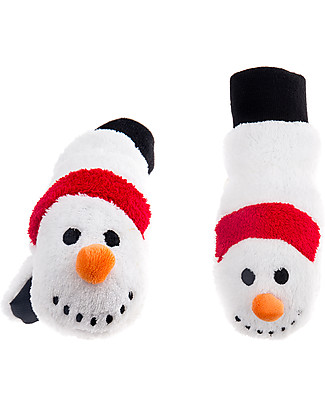 FlapJackKids Fleece Puppet Mittens Snow Man, 2-6 years Gloves