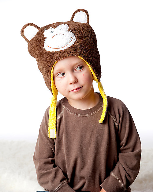 FlapJackKids Reversable Fleece Winter Hat - Lion/Monkey - SPF 50+ Winter Hats