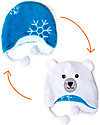 FlapJackKids Reversable Fleece Winter Hat - Snowflake/Polar Bear - SPF 50+ Winter Hats
