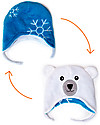 FlapJackKids Reversable Fleece Winter Hat - Snowflake/Polar Bear - SPF 50+ Winter Hats