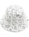 FlapJackKids Reversible Colouring Sun Hat - 100% Cotton - Dino Sunhats