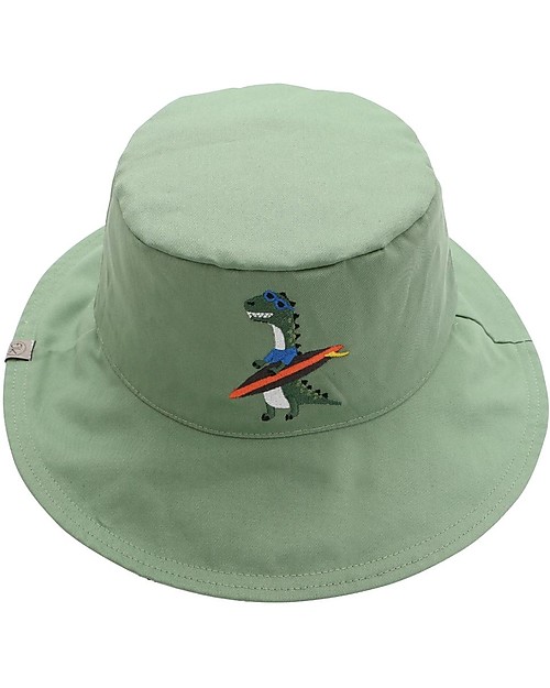 FlapJackKids Reversible Colouring Sun Hat - 100% Cotton - Dino Sunhats