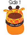 FlapJackKids Reversible Kids Cap SPF 50 - Giraffe+Zebra - 100% Cotton Sunhats