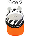 FlapJackKids Reversible Kids Cap SPF 50 - Giraffe+Zebra - 100% Cotton Sunhats