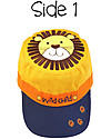 FlapJackKids Reversible Kids Cap SPF 50 - Lion+Monkey - 100% Cotton Sunhats