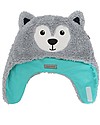 FlapJackKids Reversible Sherpa Hat - Wolf + Ski Goggles - Ultra Soft Winter Hats
