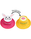 FlapJackKids Reversible Summer Hat Anti-UV UPF 50+, Bunny+Daisy - 100% cotton Sunhats