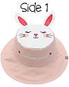 FlapJackKids Reversible Summer Hat Anti-UV UPF 50+ - Bunny+Deer - 100% Cotton Sunhats