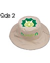 FlapJackKids Reversible Summer Hat Anti-UV UPF 50+, Dinosaurs - 100% cotton Sunhats