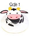 FlapJackKids Reversible Summer Hat Anti-UV UPF 50+ Duck+Cow - 100% cotton Sunhats