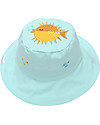FlapJackKids Reversible Summer Hat Anti-UV UPF 50+ Fish+JellyFish - 100% cotton Sunhats
