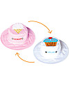 FlapJackKids Reversible Summer Hat Anti-UV UPF 50+, Ice-Cream+Cupcake - 100% cotton Sunhats