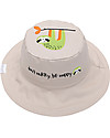 FlapJackKids Reversible Summer Hat Anti-UV UPF 50+ Lion+Sloth - 100% cotton Sunhats