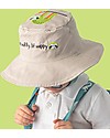 FlapJackKids Reversible Summer Hat Anti-UV UPF 50+ Lion+Sloth - 100% cotton Sunhats