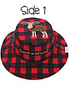 FlapJackKids Reversible Summer Hat Anti-UV UPF 50+ Moose+Black Bear - 100% cotton Sunhats