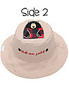FlapJackKids Reversible Summer Hat Anti-UV UPF 50+ Moose+Black Bear - 100% cotton Sunhats