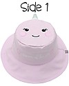 FlapJackKids Reversible Summer Hat Anti-UV UPF 50+ - Narwhal+Starfish - 100% Cotton Sunhats