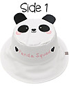 FlapJackKids Reversible Summer Hat Anti-UV UPF 50+ - Panda+Koala - 100% Cotton - New Design Sunhats