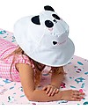 FlapJackKids Reversible Summer Hat Anti-UV UPF 50+ - Panda+Koala - 100% Cotton - New Design Sunhats