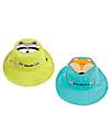 FlapJackKids Reversible Summer Hat Anti-UV UPF 50+, Raccoon+Fox - 100% cotton Sunhats