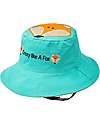 FlapJackKids Reversible Summer Hat Anti-UV UPF 50+, Raccoon+Fox - 100% cotton Sunhats