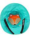 FlapJackKids Reversible Summer Hat Anti-UV UPF 50+, Raccoon+Fox - 100% cotton Sunhats
