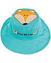 FlapJackKids Reversible Summer Hat Anti-UV UPF 50+, Raccoon+Fox - 100% cotton Sunhats
