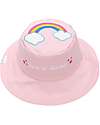 FlapJackKids Reversible Summer Hat Anti-UV UPF 50+ - Rainbow+Unicorn - 100% Cotton Sunhats