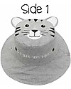 FlapJackKids Reversible Summer Hat Anti-UV UPF 50+ - Tiger+Safari - 100% Cotton Sunhats