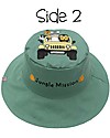 FlapJackKids Reversible Summer Hat Anti-UV UPF 50+ - Tiger+Safari - 100% Cotton Sunhats