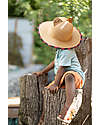 FlapJackKids Straw Hat Anti-UV SPF 50+ - Bear Sunhats