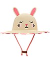 FlapJackKids Straw Hat Anti-UV SPF 50+ - Bunny Sunhats