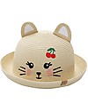 FlapJackKids Straw Hat Anti-UV SPF 50+ - Cat Sunhats