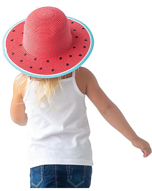 FlapJackKids Straw Hat Anti-UV SPF 50+ - Watermelon Sunhats