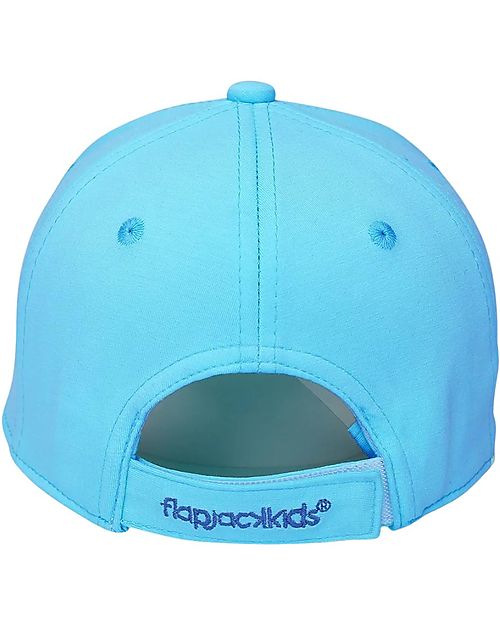 FlapJackKids Summer Brim Ball Caps - Monster Blue - 100% Cotton Sunhats