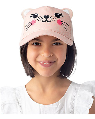 FlapJackKids Summer Brim Cap 3D - Leopard - Elasticated Cotton (4-6 Years) Sunhats