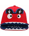 FlapJackKids Summer Brim Cap 3D - Monster - Elasticated Cotton (4-6 Years) Sunhats
