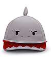 FlapJackKids Summer Brim Cap 3D - Shark - Elasticated Cotton (4-6 years) Sunhats